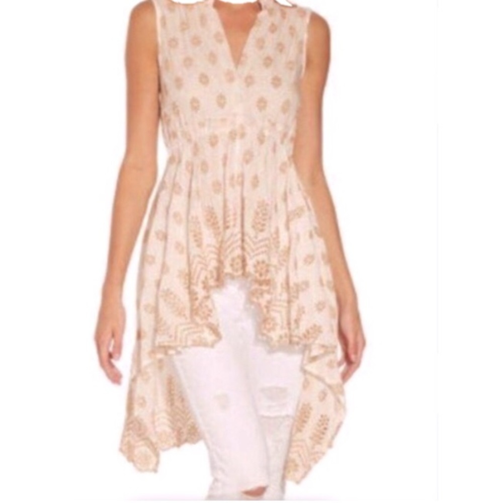 Ruby Yaya Embellished High Low Boho Top
